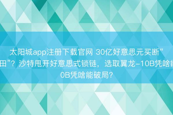 太阳城app注册下载官网 30亿好意思元买断“隐身目田”?沙特甩开好意思式锁链,选取翼龙-10B凭啥能破局?